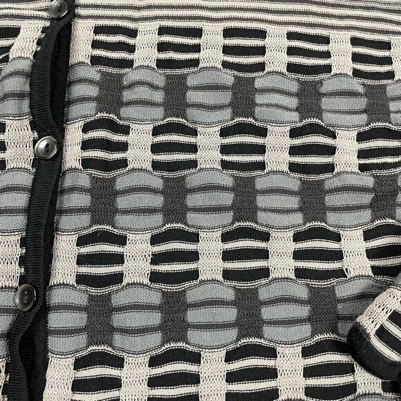 Pendleton Women’s Medium Mixed Fabric Grey Tan Buttoned Cardigan Sweater - Picture 2 of 6